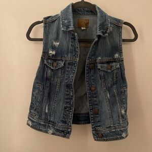 american eagle denim vest